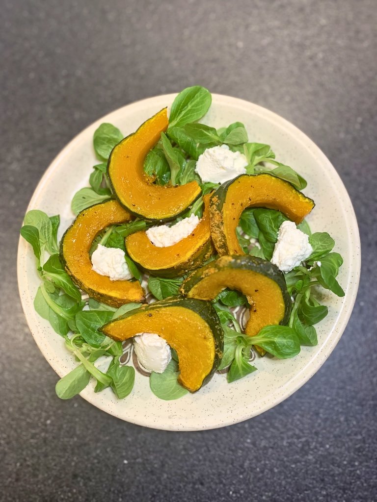 bagt græskar med ricotta som cremet og smagfuldt tilbehør